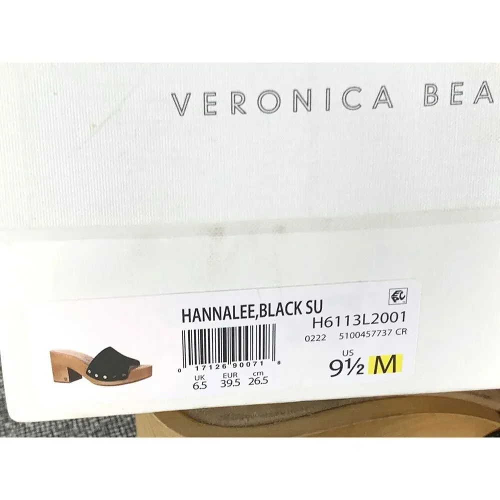 Veronica Beard Women's Black Hannalee Platform Sandals Shoes Size US 9.5